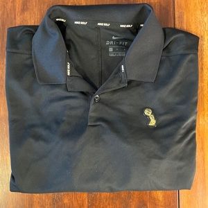 Nike Golf polo, Dry-fit; NBA finals emblem, Sz L